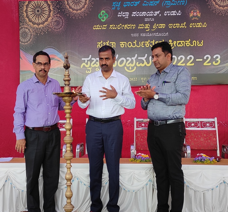 The top position for the district at the state level by rural cleanliness fighters: CEO Prasanna H